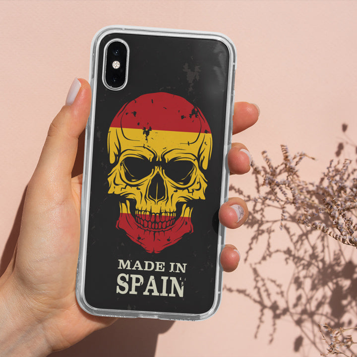 Skull With Spain Flag